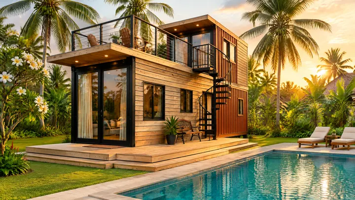 Cabin di tepi kolam renang baharu Homestay Tok Ayah Rengit